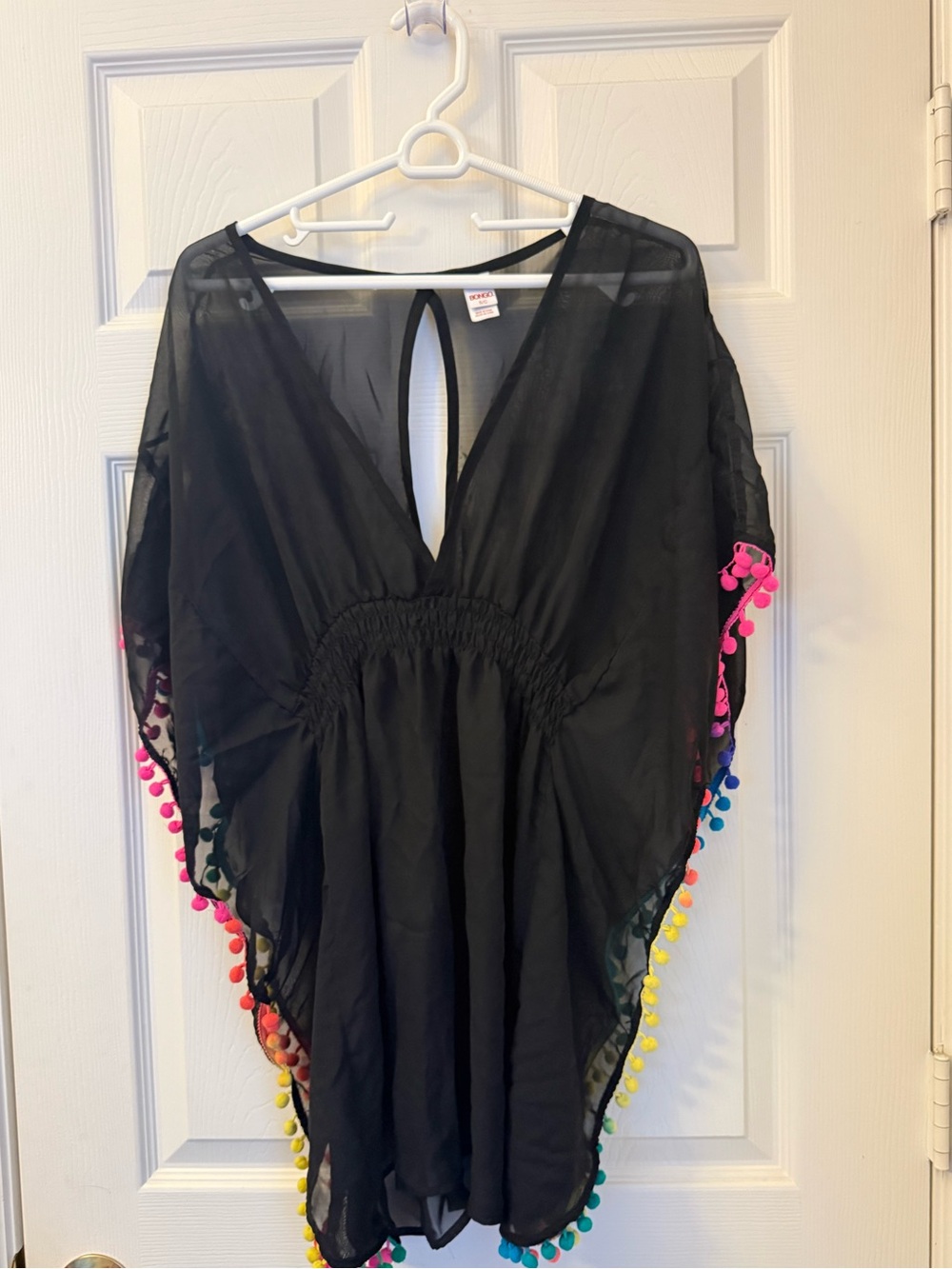BONGO Black Sheer Keyhole Cover-Up
